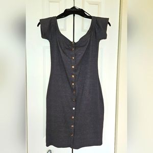 Missguided bodycon snap front mini dress